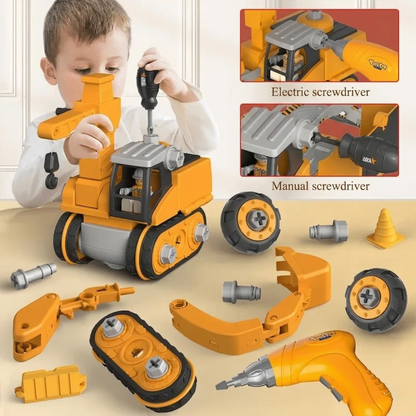 Construction Toy For Kids Excavator Educational Assembly Building Set