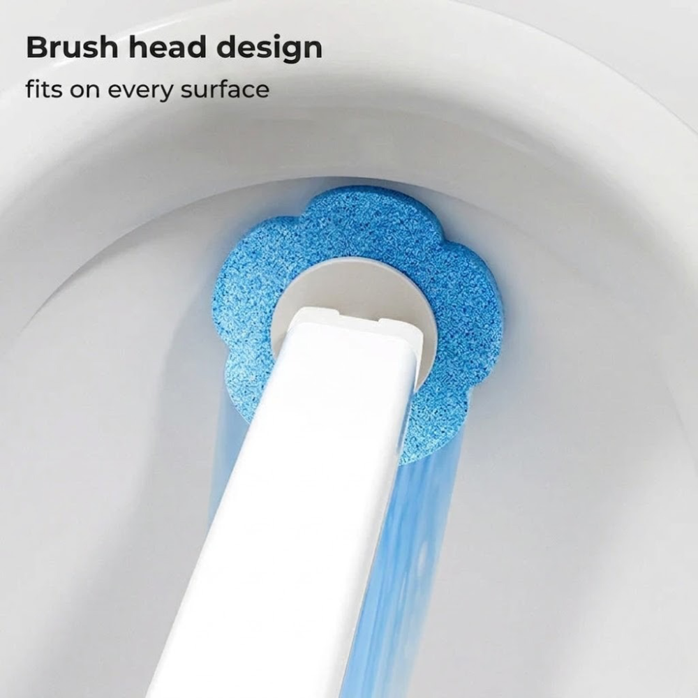 Disposable Toilet Brush Antibacterial Hygienic Sponge Heads