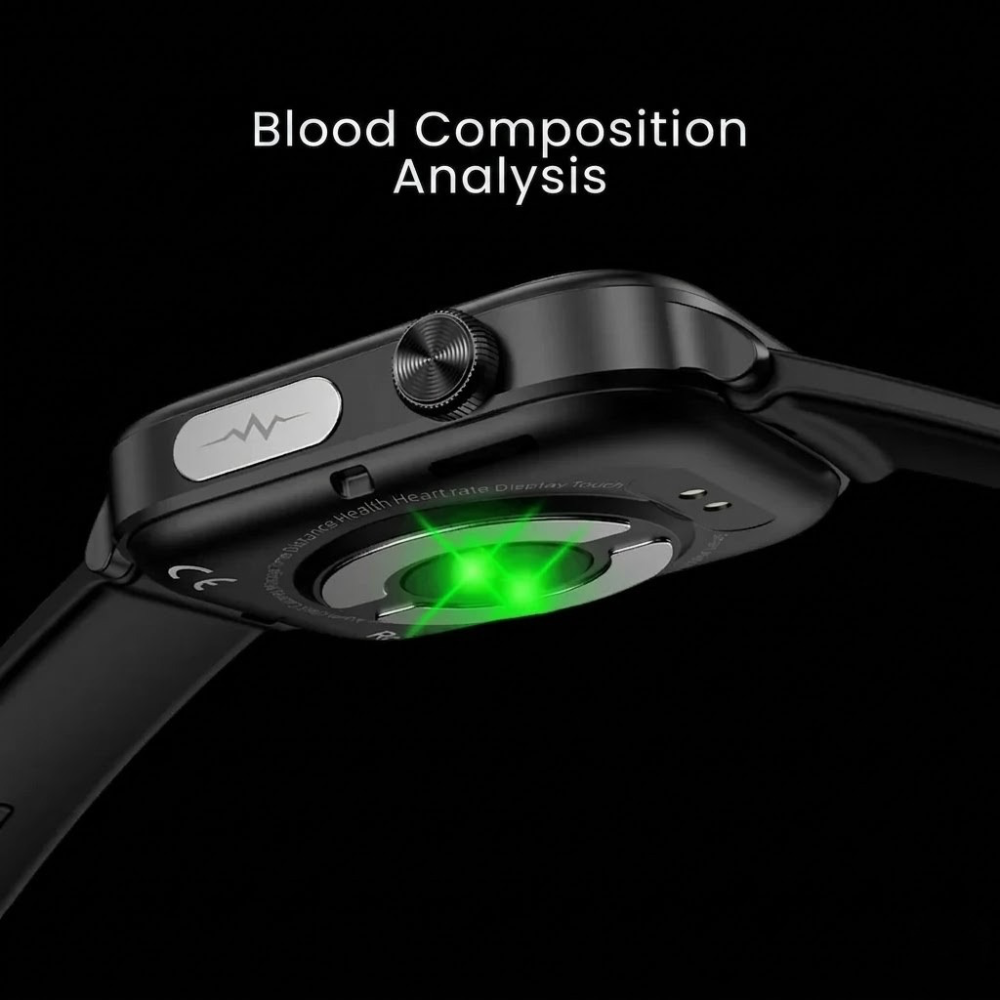 Smartwatch with SOS Alarm, Fall Detection, Heart Rate and Oxygen Tracking, Bluetooth, Water Resistant