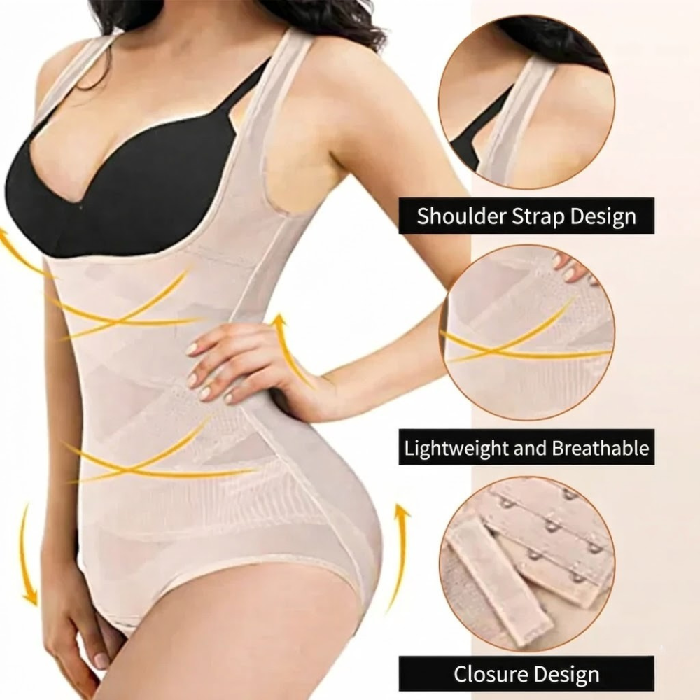 Seamless Shapewear Body with Tummy and Waist Support for Women