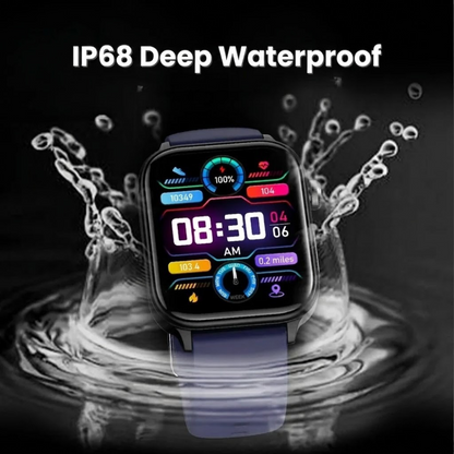 Smartwatch with SOS Alarm, Fall Detection, Heart Rate and Oxygen Tracking, Bluetooth, Water Resistant