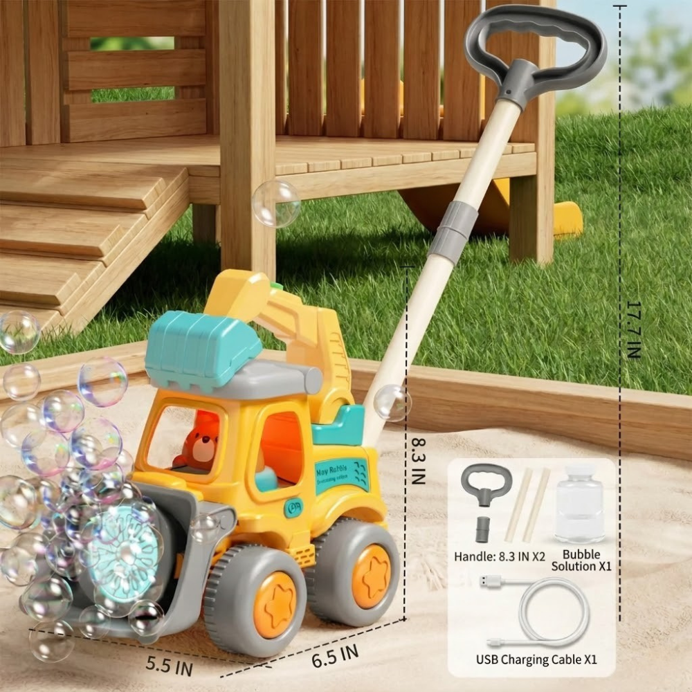 Baby push walker bubble toy