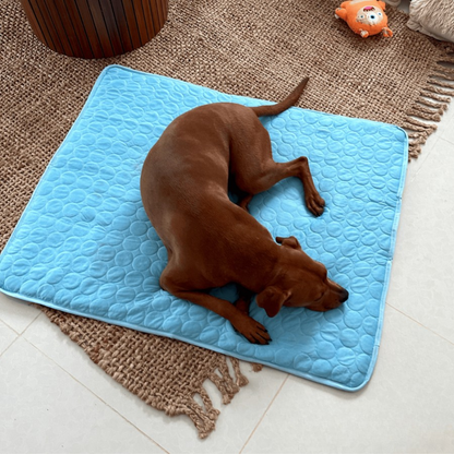 Dog Cooling Mat with Breathable Ice Silk and Washable Surface