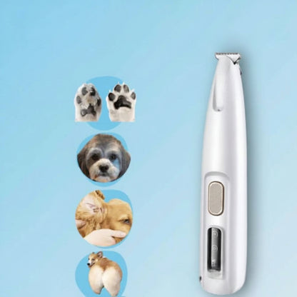 Silent Pet Trimmer with LED Light and Ceramic Blades for Dogs and Cats