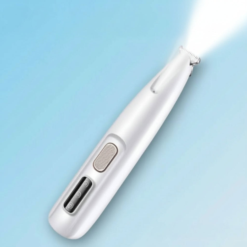 Silent Pet Trimmer with LED Light and Ceramic Blades for Dogs and Cats