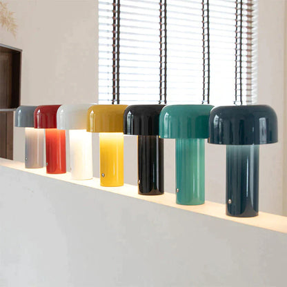 Rechargeable LED Mushroom Table Lamp, Wireless Ambient Light Design