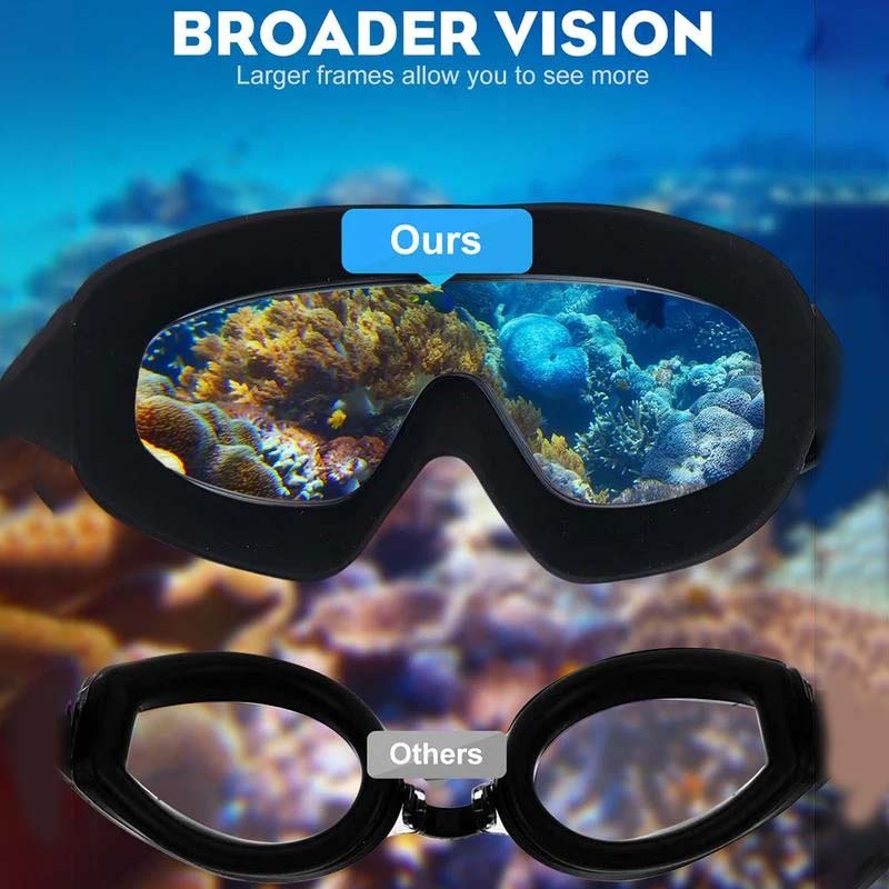 Swim Goggles Anti-Fog Lenses Wide View Comfortable Fit