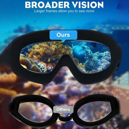 Swim Goggles Anti-Fog Lenses Wide View Comfortable Fit