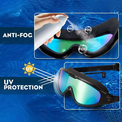 Swim Goggles Anti-Fog Lenses Wide View Comfortable Fit