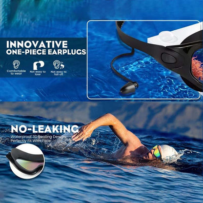Swim Goggles Anti-Fog Lenses Wide View Comfortable Fit