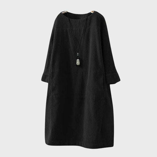 Freja Velvet Dress with Soft Texture and Relaxed Fit for Women