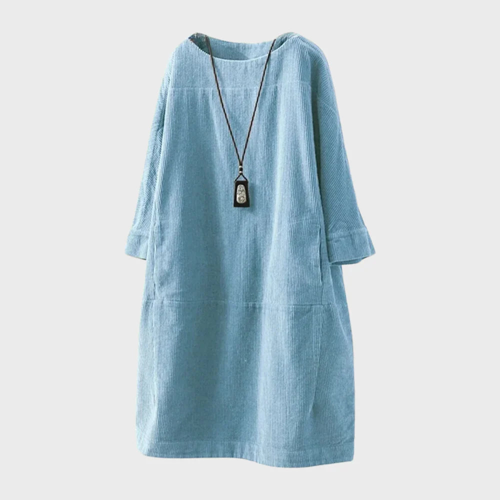 Freja Velvet Dress with Soft Texture and Relaxed Fit for Women