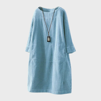 Freja Velvet Dress with Soft Texture and Relaxed Fit for Women
