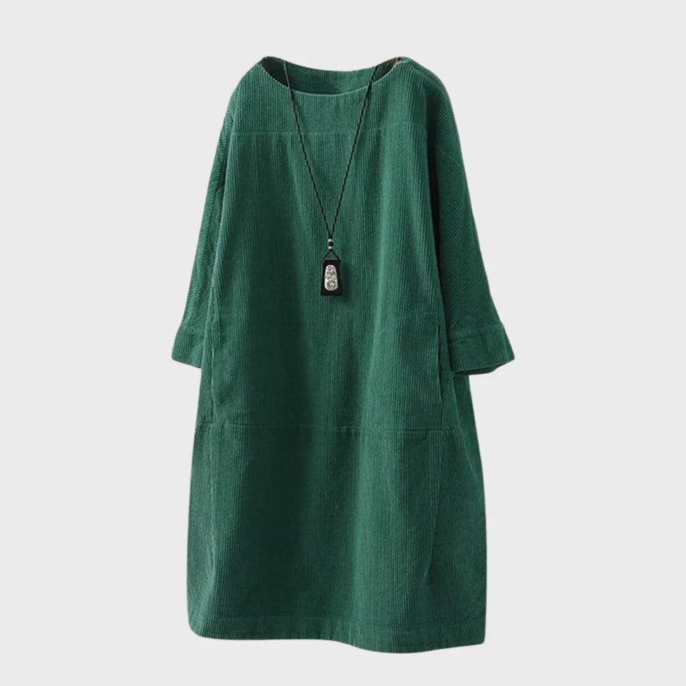 Freja Velvet Dress with Soft Texture and Relaxed Fit for Women