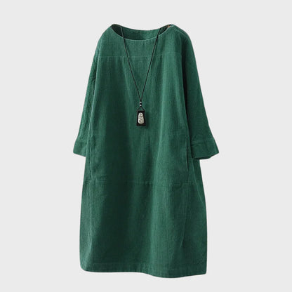 Freja Velvet Dress with Soft Texture and Relaxed Fit for Women