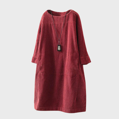 Freja Velvet Dress with Soft Texture and Relaxed Fit for Women