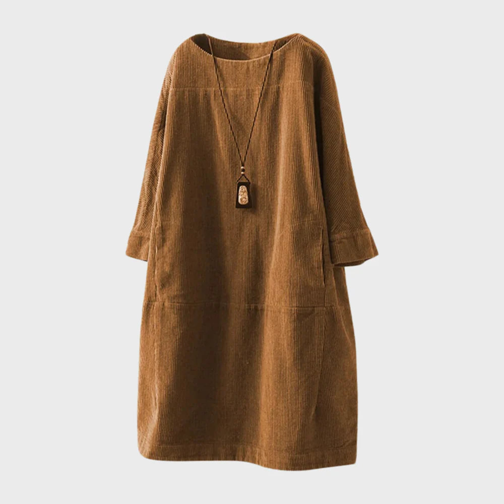 Freja Velvet Dress with Soft Texture and Relaxed Fit for Women