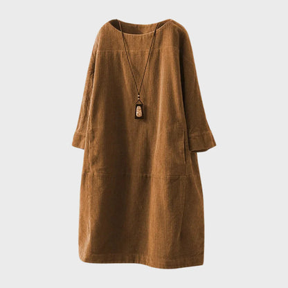 Freja Velvet Dress with Soft Texture and Relaxed Fit for Women