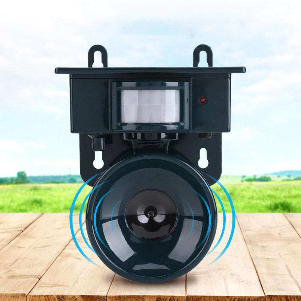 Weather Resistant Bird Repellent with PIR Motion Sensor and Solar Power