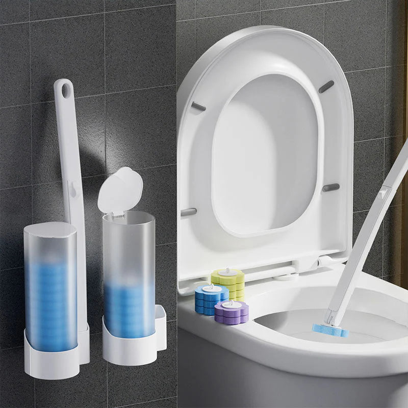 Disposable Toilet Brush Antibacterial Hygienic Sponge Heads