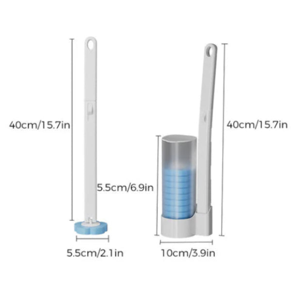 Disposable Toilet Brush Antibacterial Hygienic Sponge Heads