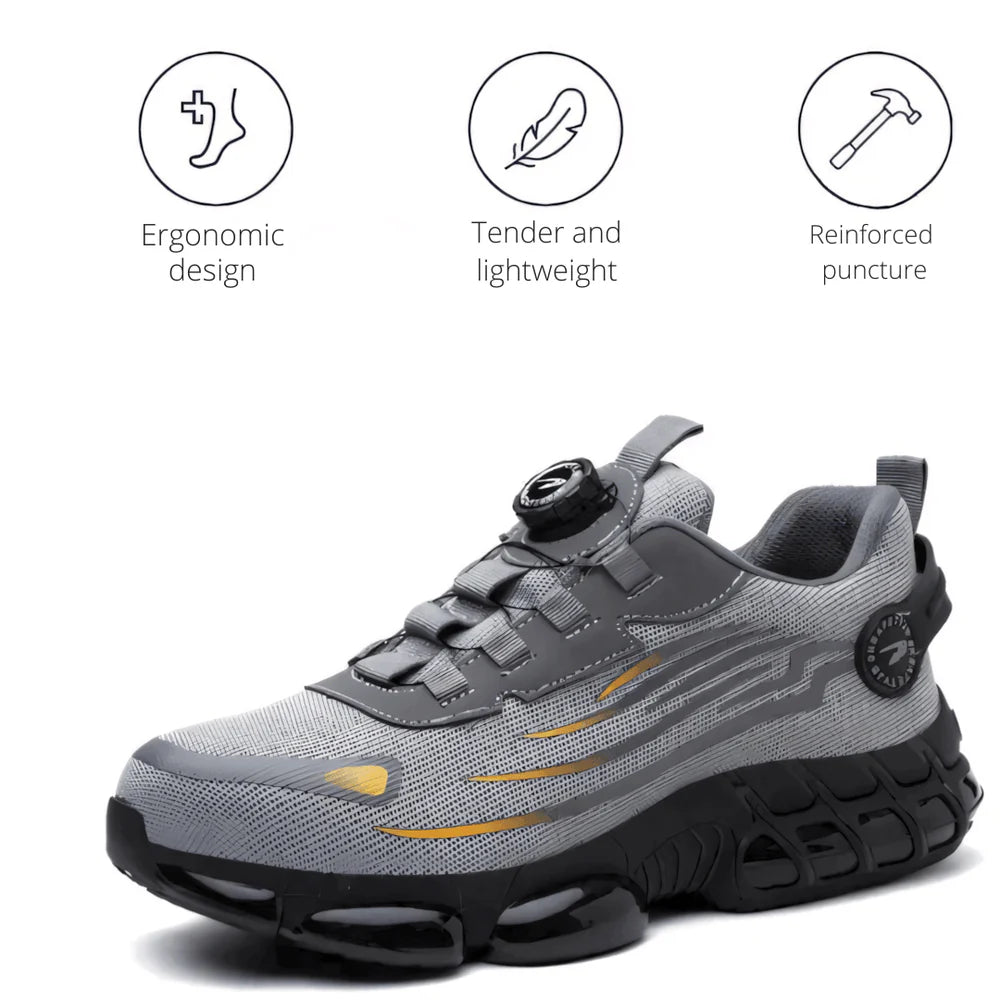 Mens Work Shoes Orthopedic Support, Non Slip Grip