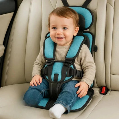 Foldable Travel Child Seat with Five-Point Harness for Cars and Trips