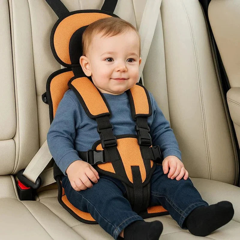 Foldable Travel Child Seat with Five-Point Harness for Cars and Trips