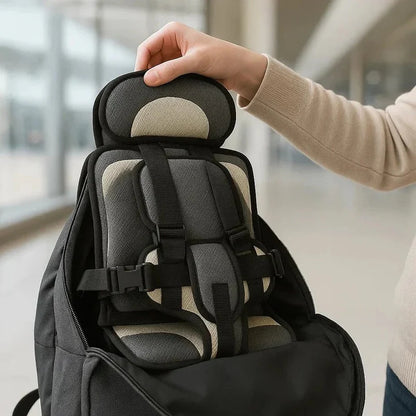 Foldable Travel Child Seat with Five-Point Harness for Cars and Trips