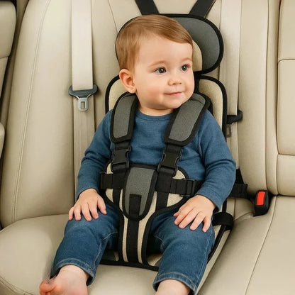 Foldable Travel Child Seat with Five-Point Harness for Cars and Trips