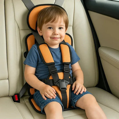 Foldable Travel Child Seat with Five-Point Harness for Cars and Trips