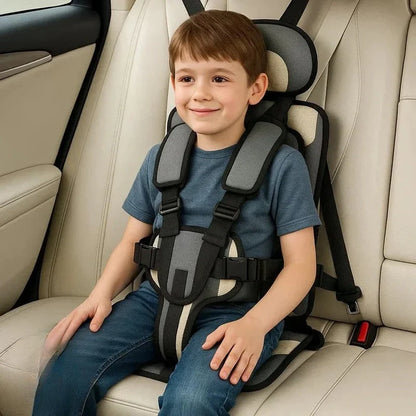 Foldable Travel Child Seat with Five-Point Harness for Cars and Trips