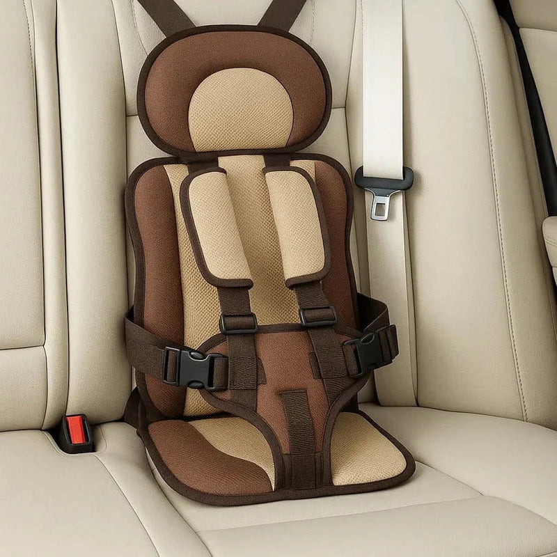 Foldable Travel Child Seat with Five-Point Harness for Cars and Trips
