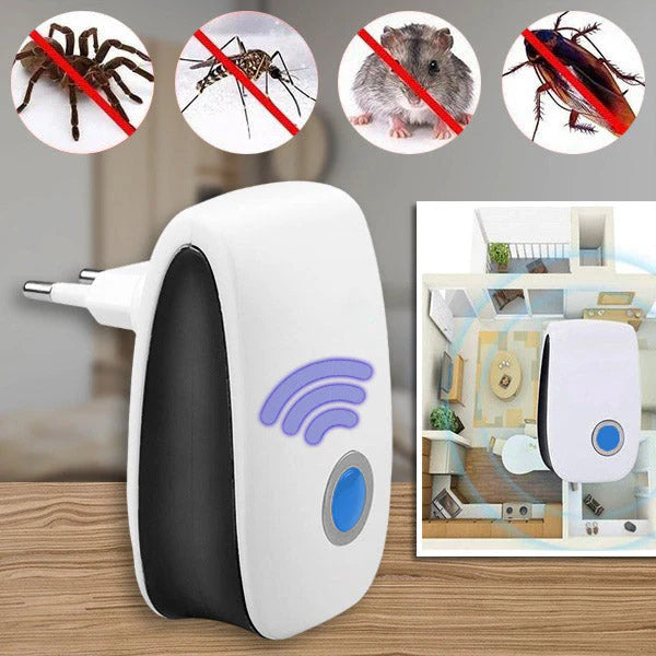 Ultrasonic Pest Repeller, Chemical-Free Indoor Insect Protection Plug-In