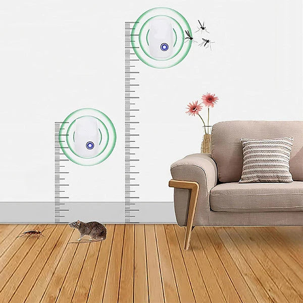 Ultrasonic Pest Repeller, Chemical-Free Indoor Insect Protection Plug-In