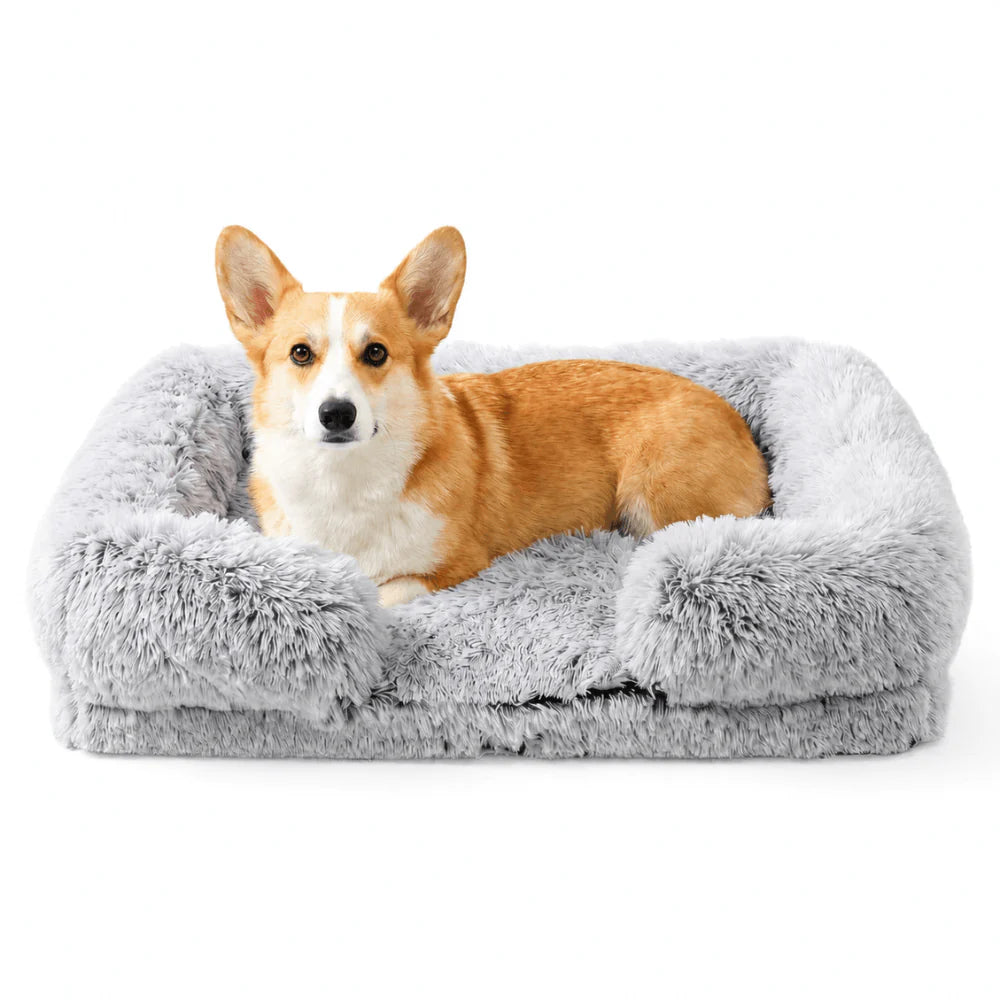 Orthopedic Dog Bed with Supportive Edges and Washable Cover