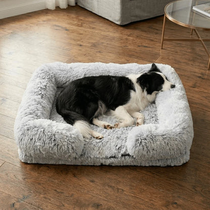 Orthopedic Dog Bed with Supportive Edges and Washable Cover