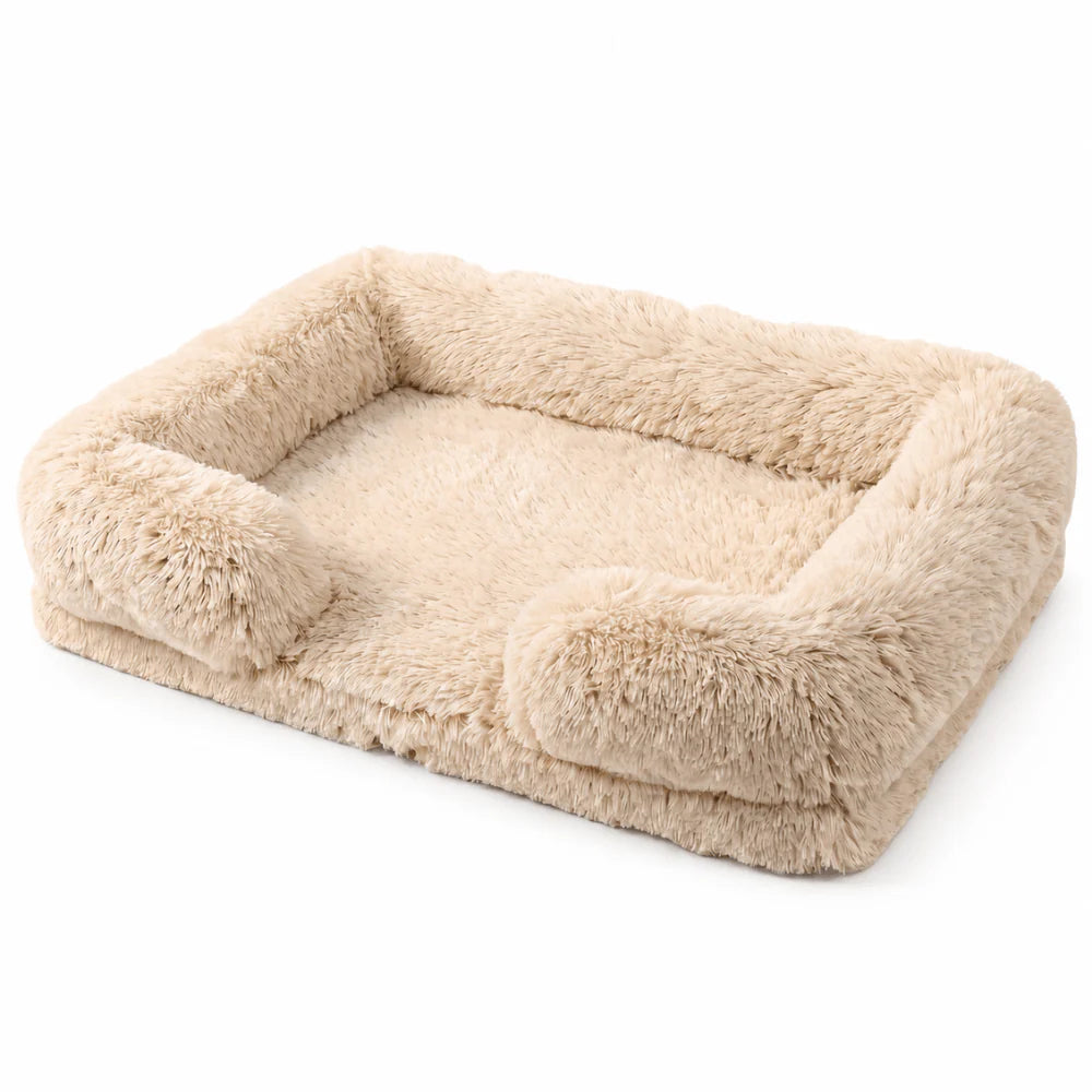 Orthopedic Dog Bed with Supportive Edges and Washable Cover