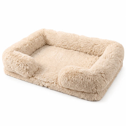 Orthopedic Dog Bed with Supportive Edges and Washable Cover