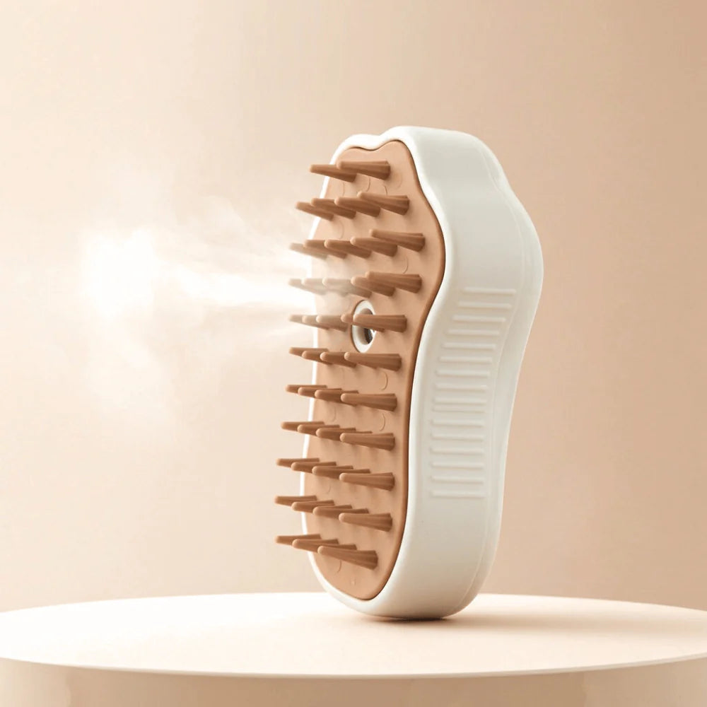 Pet Grooming Brush with Mist and Silicone Bristles