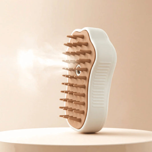 Pet Grooming Brush with Mist and Silicone Bristles