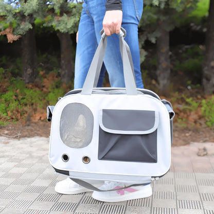 Cat Travel Carrier with Ventilated Mesh Panel Design