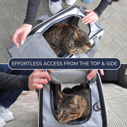 Cat Travel Carrier with Ventilated Mesh Panel Design