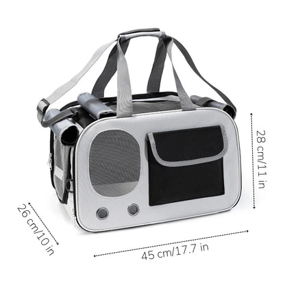Cat Travel Carrier with Ventilated Mesh Panel Design