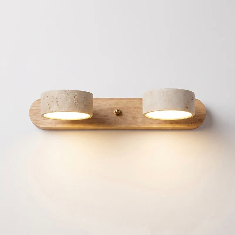 Wall Light Travertine and Wood