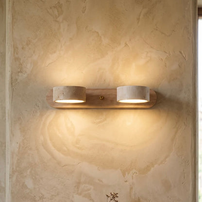 Wall Light Travertine and Wood