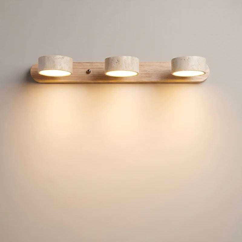 Wall Light Travertine and Wood