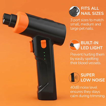 Pet Nail Grinder with LED Light and Adjustable Speed Settings
