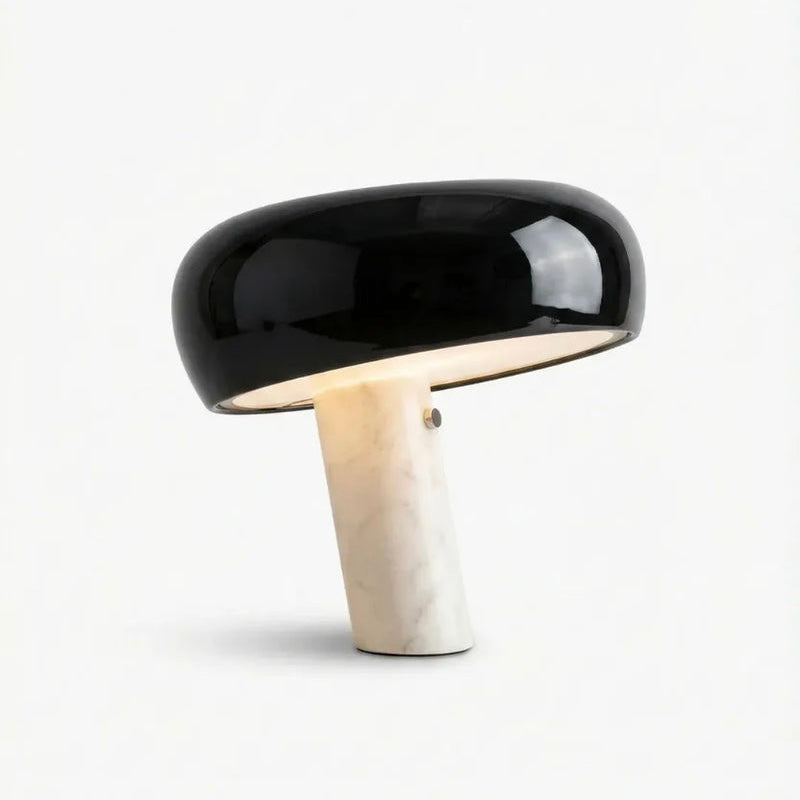 Metal and Marble Table Lamp with Directed Light and Touch Control