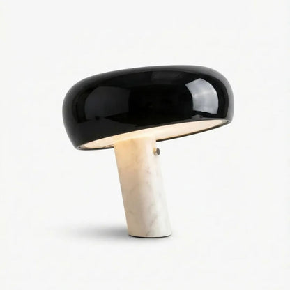 Metal and Marble Table Lamp with Directed Light and Touch Control